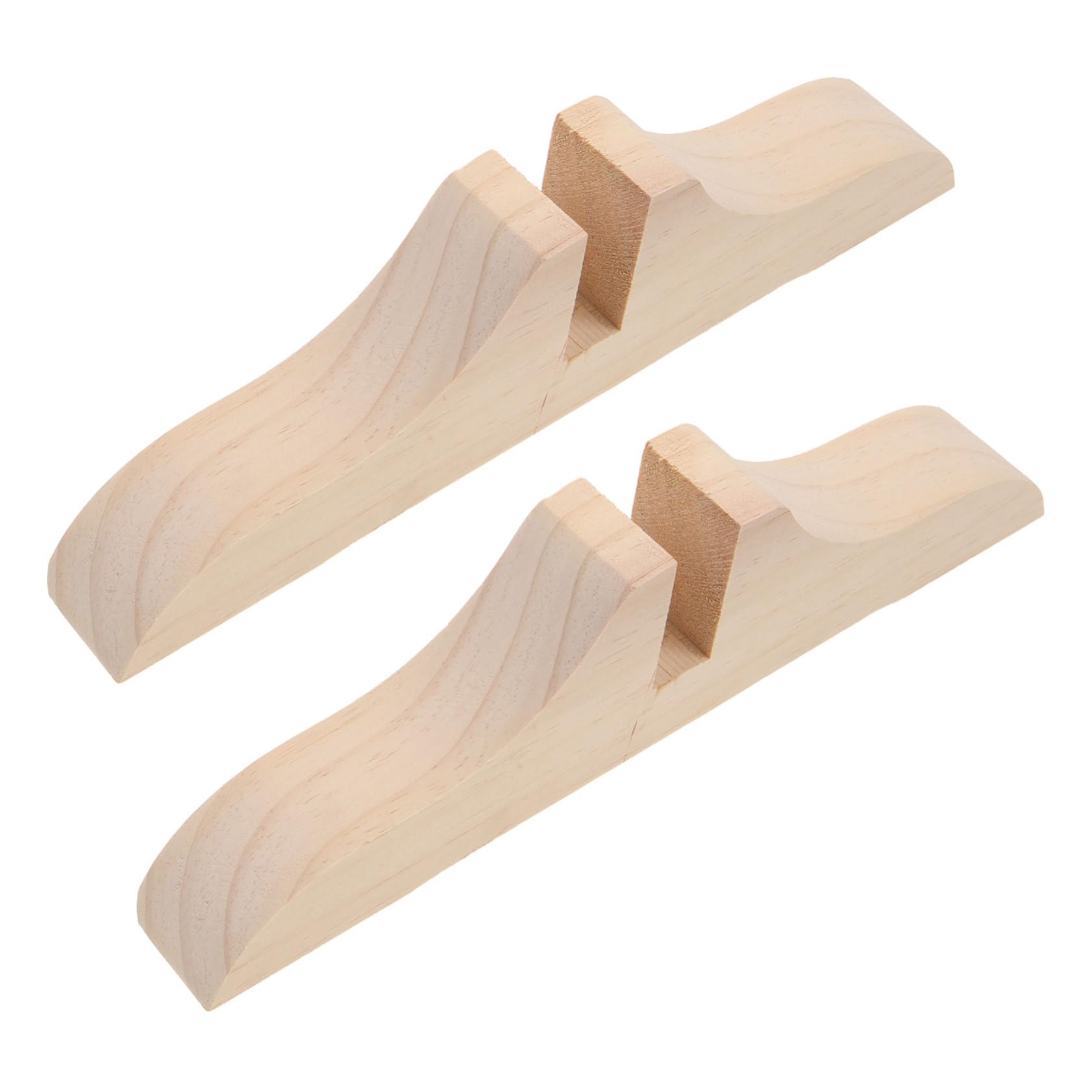 Base de partition d'écran en bois beige pour séparateur de pièce x2