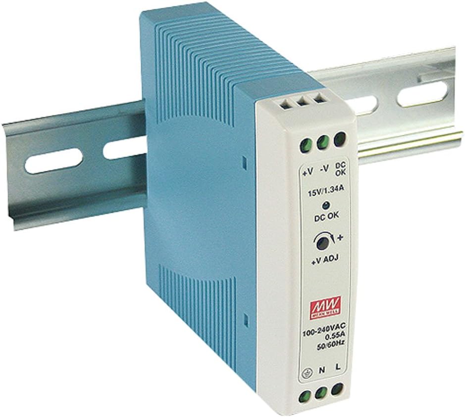 MDR-20-5 AC to DC DIN-Rail Power Supply 5V 3 Amp 15W