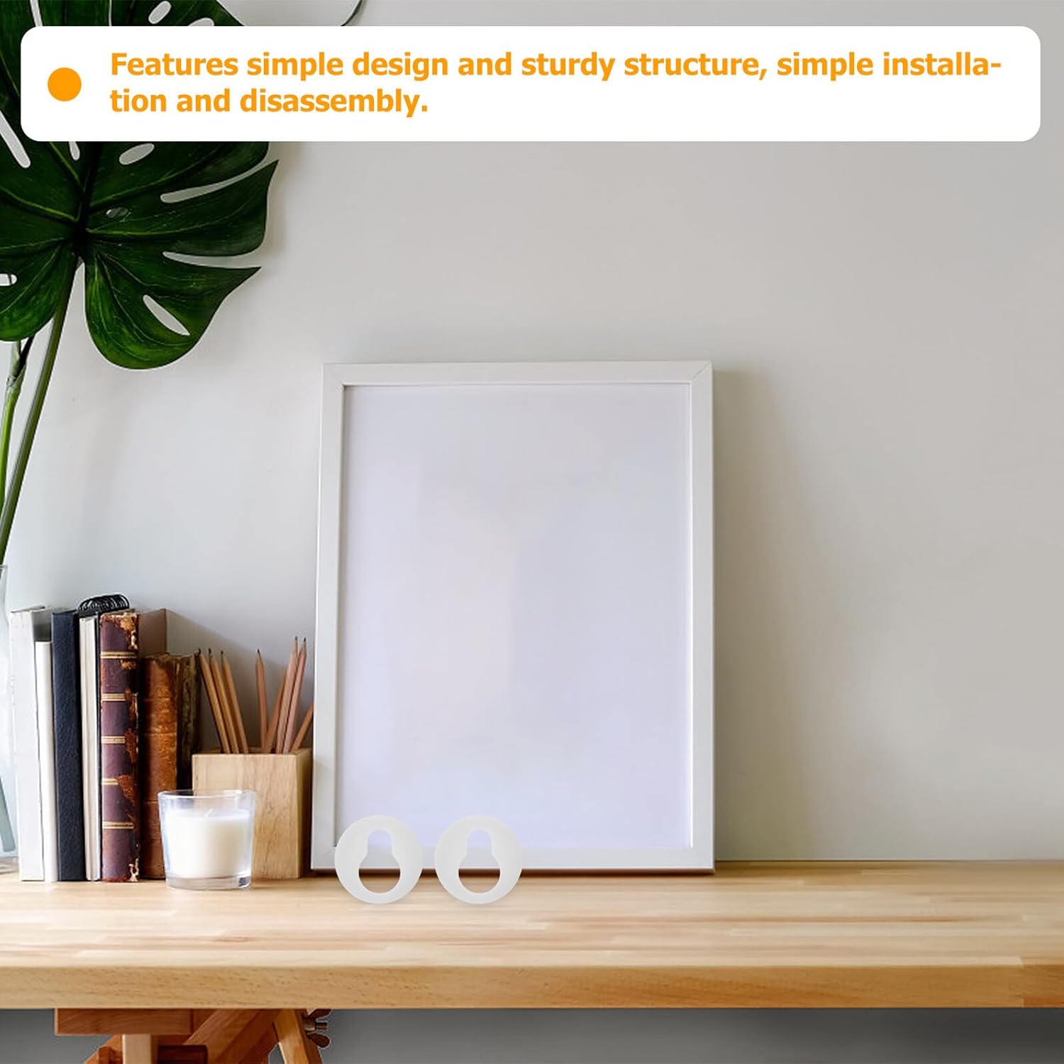 Plastic Keyhole Hanger Frame Hanger Bracket with Design Sturdy Hanging Support for Picture Frames Wall Mount Hardware for Home Decoration