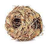simoce Handmade Edible Natural Grass Bell Play Ball/Holey Nest/Holey Tunnel for Rabbit, Hamster, Guinea-Pig or Chinchilla, Chew Toy for Small Animals.
