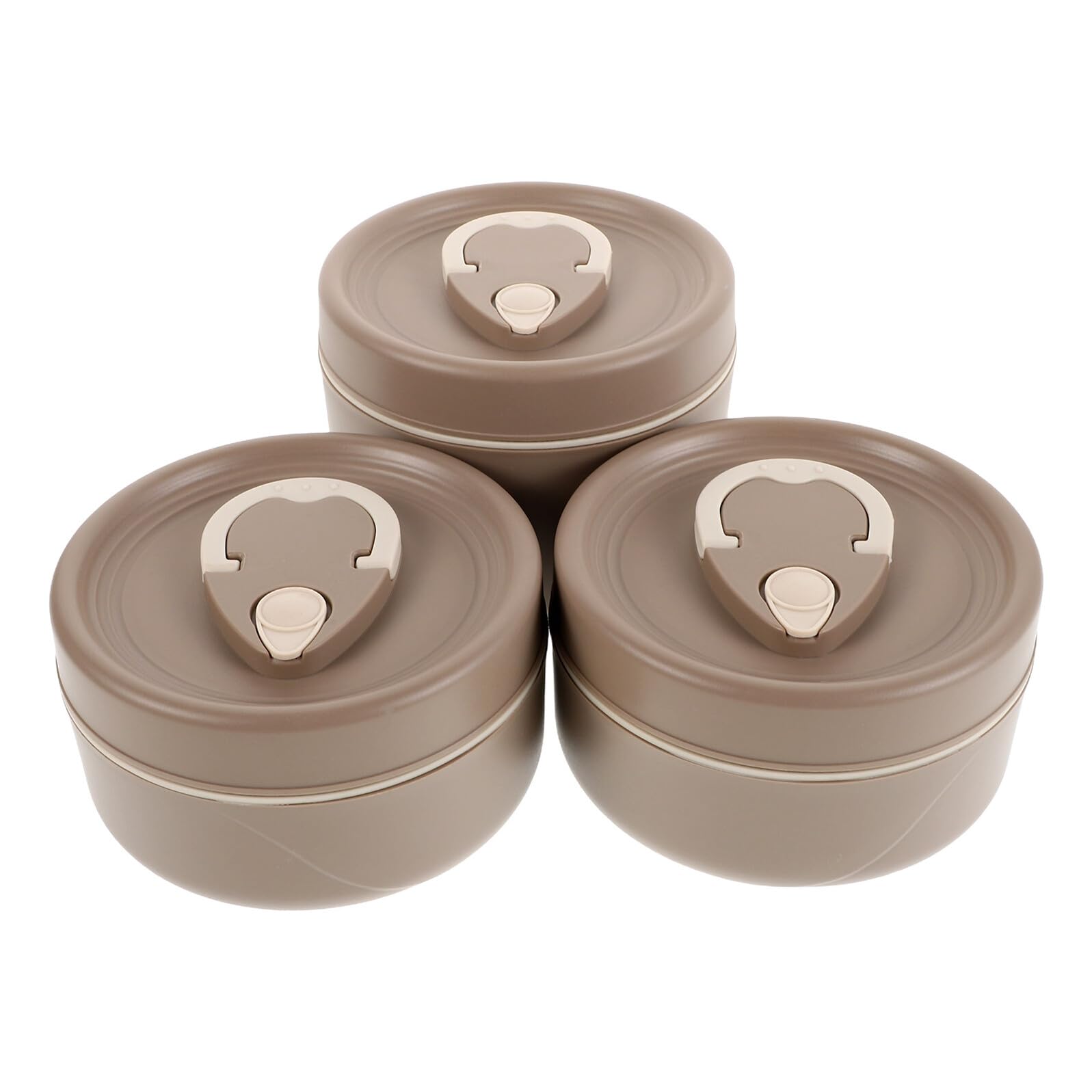 TOYANDONA Isoliertes 3 Stück Bento Lunchbox aus Edelstahl mit Tragbarer Thermotasche für Erwachsene Stapelbare Runde Behälter für Arbeit und Büro