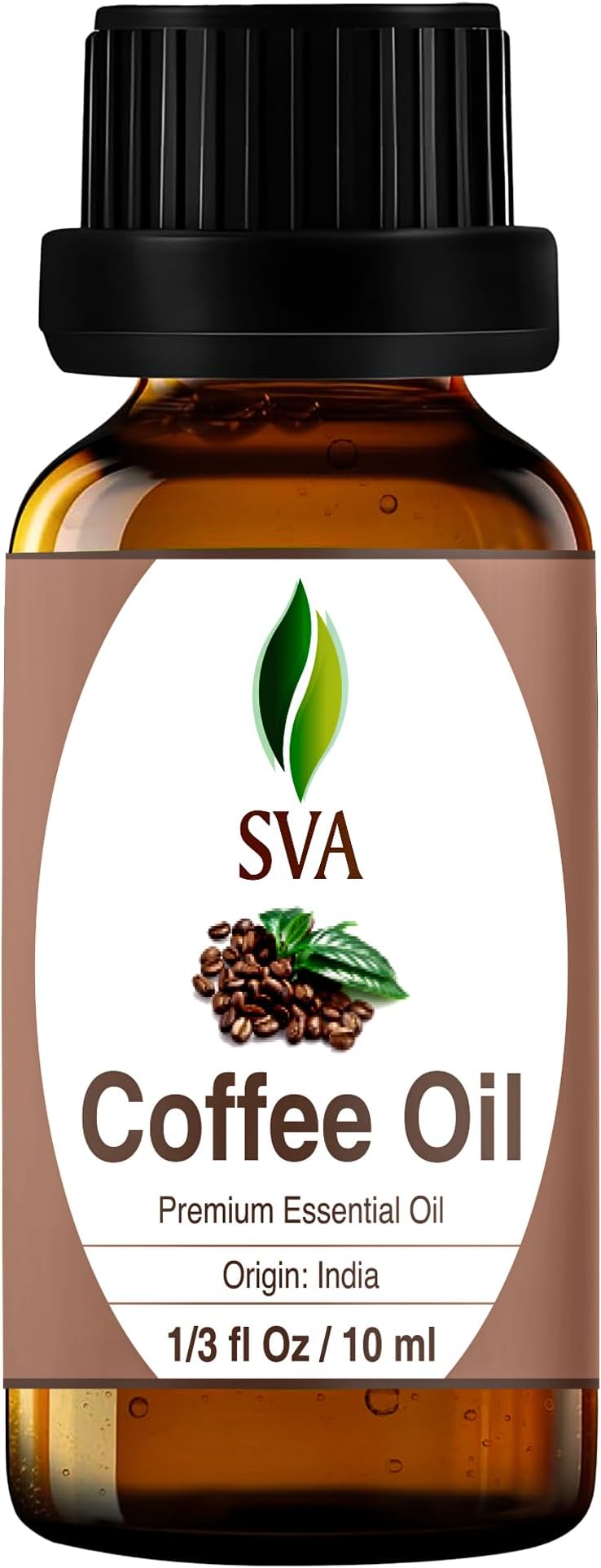 SVA Coffee Essential Oil – 1/3 Fl Oz – 100% Natural Coffee Oil - for Diffuser, Hair Care, Face, Skin Care, Aromatherapy, Scalp and Body Massage, Soap and Candle Making