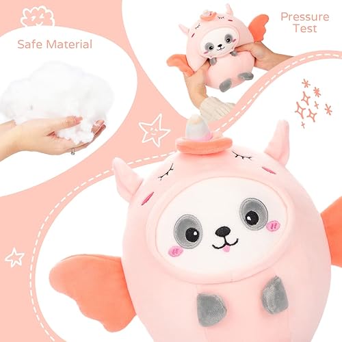Miniatura 3 de AIXINI Bonita almohada de peluche de gato sandía de 8 pulgadas, suave peluche Kawaii con traje de fruta, regalo para niños