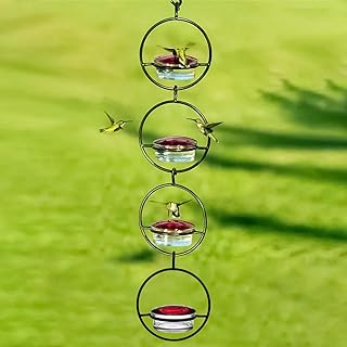 4pcs Outdoor Hanging Hummingbird Feeders, Metal Hummingbird Water Feeder Hummingbirds Feeder Hanging Birds Feeder Outdoor Birds Feeder Hanging Hummingbird Feeder (4PCS)