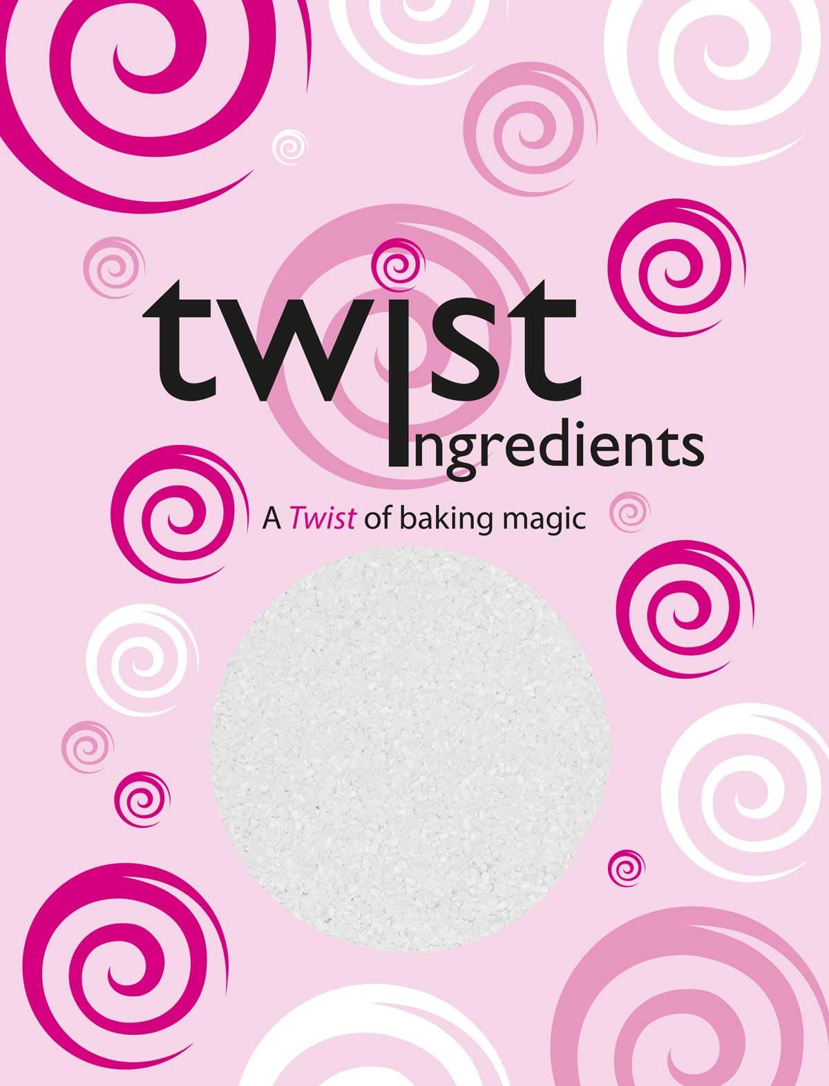 Twist Ingredients - Glimmer Sugar - White - Cake Topper Sprinkles - 800g Edible Glimmer Christmas Cupcake/Cake Decorations - For Weddings, Christenings & Xmas Parties
