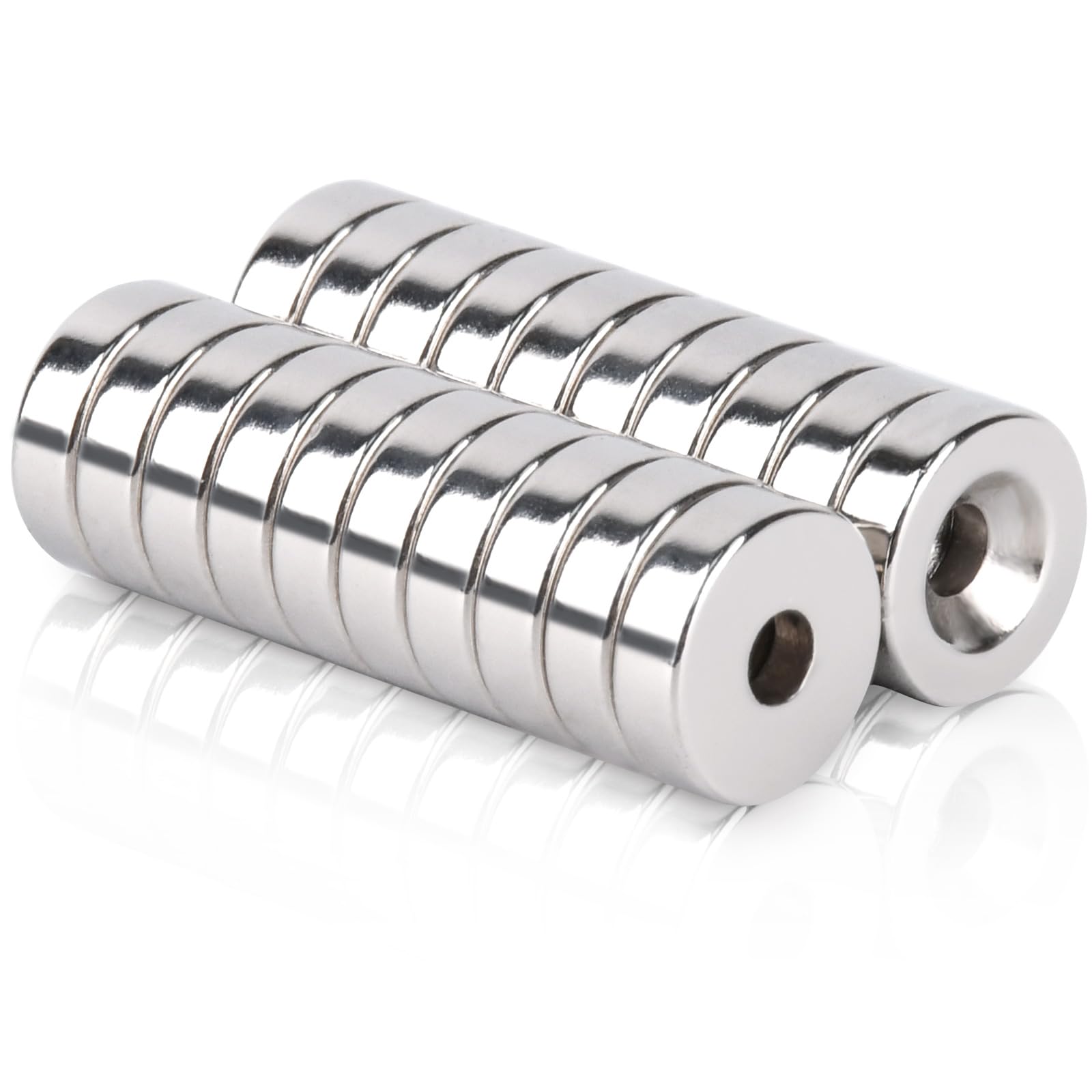 Amazon.co.jp: 20個 超強力マグネット ネオジム磁石 10x3mm 穴径3mm