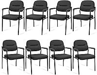 Vista 19 de CLATINA Silla de recepción de invitados, sillas de sala de conferencias, sillas de sala de espera con brazos acolchados, silla de escritorio sin