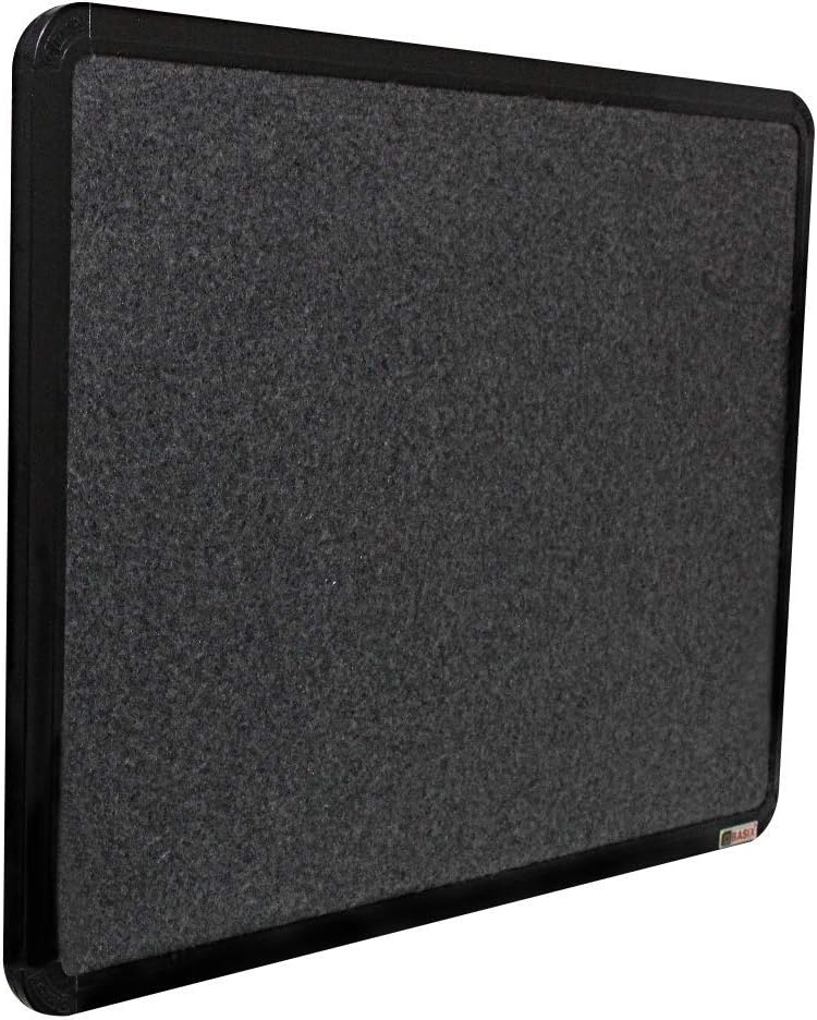 - OBASIX Bulletin Notice Board (2x3Feet) for School College Office | Superior Series Pin-Up Board with 20 Push-Pins | Powder Coated Black Frame-Mid Grey
