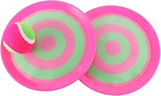 SAFIGLE Beach Toys Toss Catch Ball Toy Sticky Ball Kids Educational Toys Children's Toys Kids Suit Nylon Red Paddle and Ball Set Throwing Sticky Target Toy