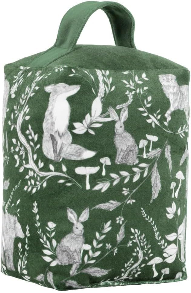 furn. Buckthorn Woodland Velvet Doorstop, Evergreen
