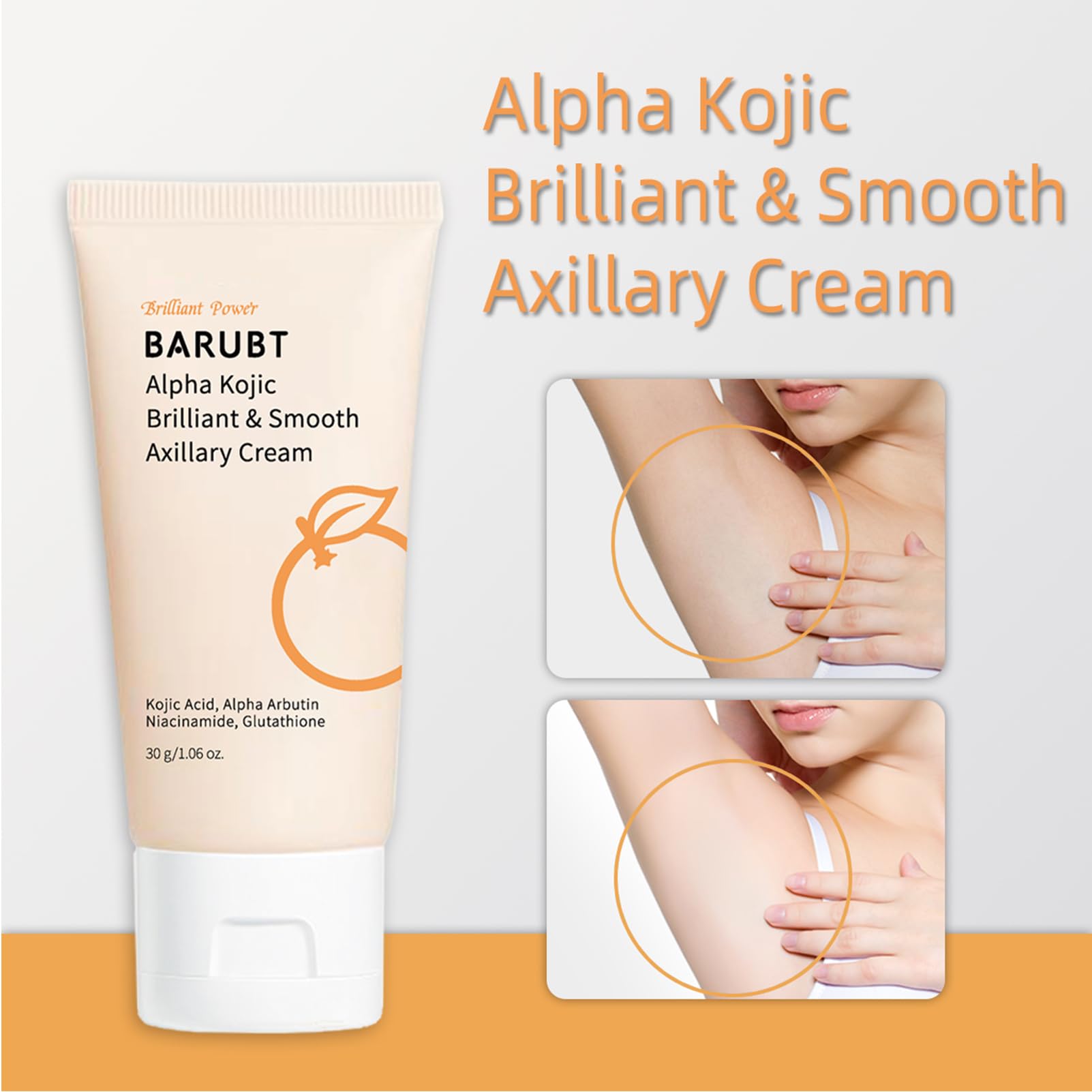 Kojic Acid Underarm Whitening Cream, Skin Lightening Cream,Korean Skin Care for Armpits Knees, Inner Thighs, Bikini - Image 3