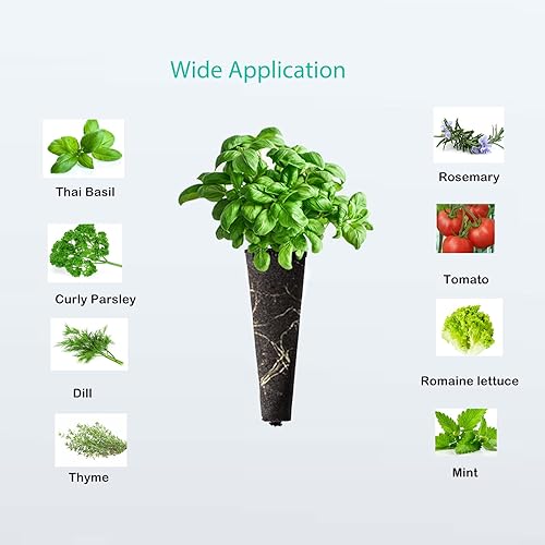 Miniatura 3 de Paquete de 100 esponjas hidropónicas, esponjas de repuesto para pre-cultivo, kit de sistema de cultivo hidropónico compatible con esponjas