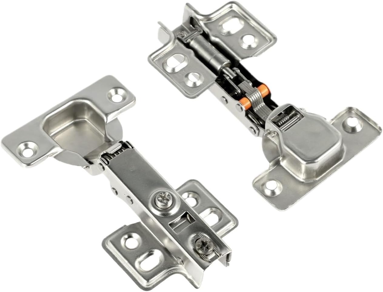 10-40 Pcs Hinges Cold Rolled Steel Hydraulic Cabinet Door Hinge Damper Buffer Soft Quiet Closing for All Cupboard Furniture(Black/Gold)
