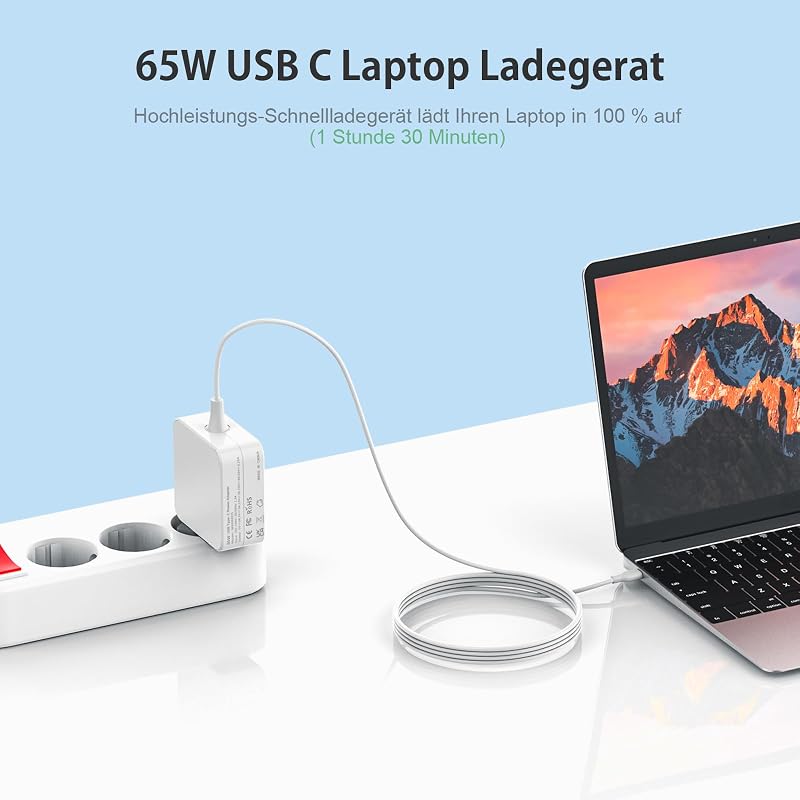 BIUBOTY 65W USB-C töltő MacBook Pro/Air és iPad Pro-hoz