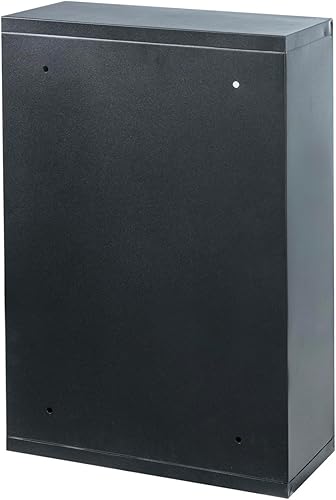 Miniatura 7 de MyGift Gabinete negro de la medicina del cuarto de baño, gabinete de almacenamiento montado en la pared del metal con 3 estantes, cerrando las