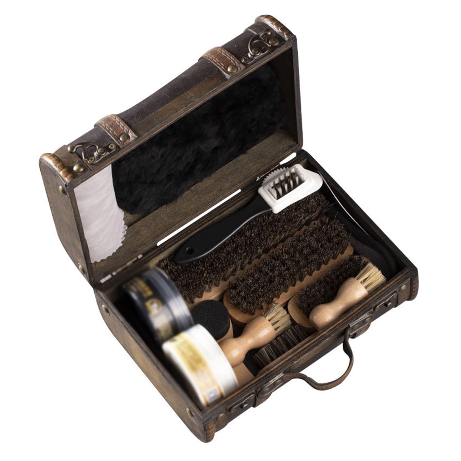MQPALZKD 16 Horse Hair Brush Shoe Polish Bristle Suede Cleaning