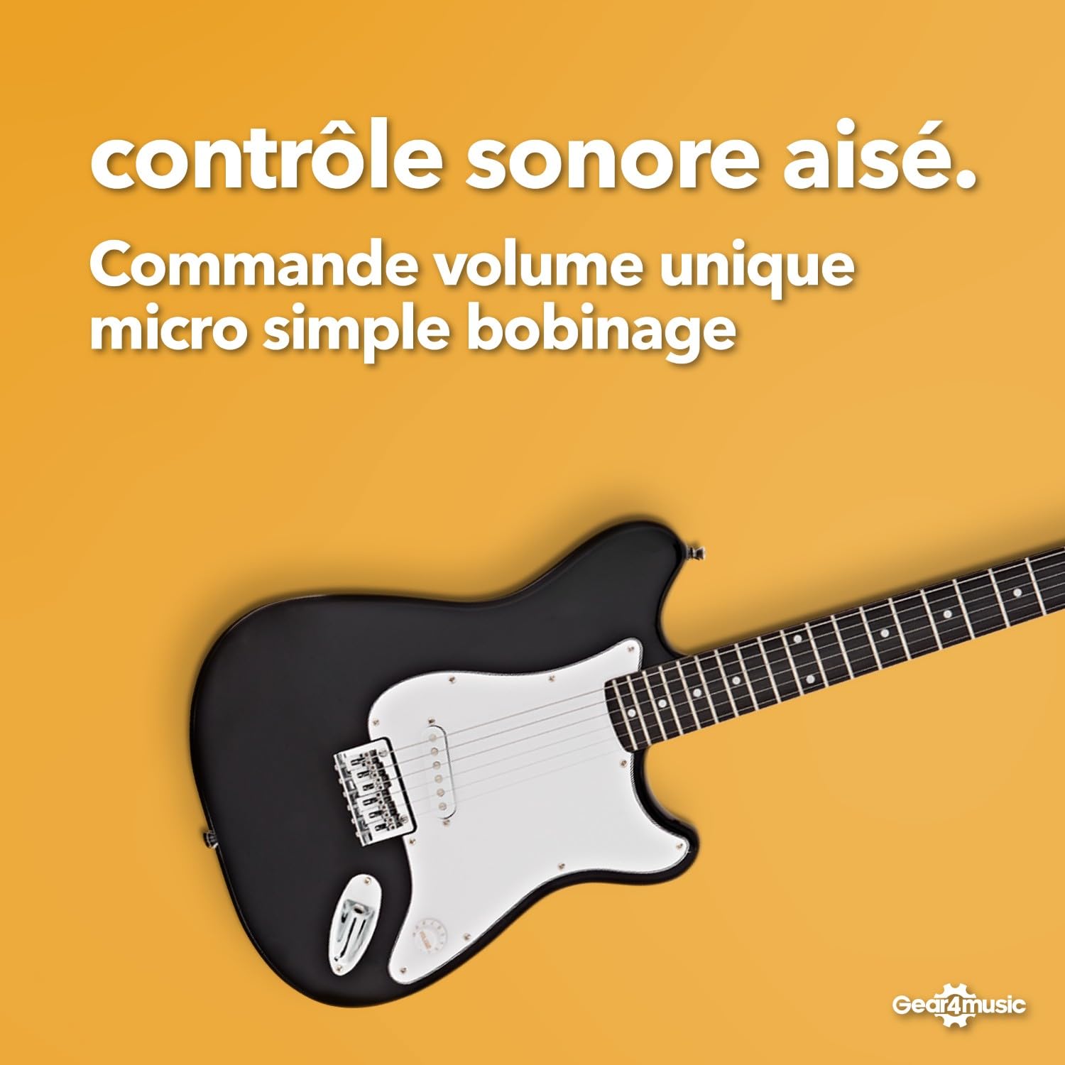 VISIONSTRING Kit Guitare Électrique avec Ampli 10W et Accessoires - Noir | Pour Enfants et Débutants, Manche en C, Double Pan Coupé pour Accès Complet, Ampli 10W, Housse, Sangle, Médiators, Accordeur
