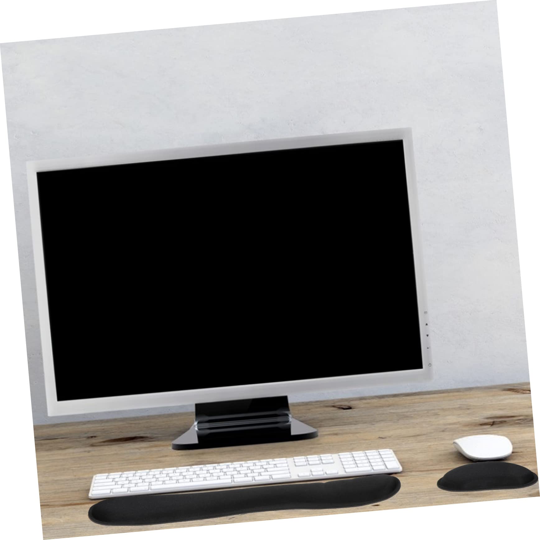MAGICLULU 3sätze Memory Foam Handballenauflage Set Ergonomische Und Mausunterlage Für Bequemen Rutschfeste Unterseite Für Büro Und Gaming Unterstützt Handgelenke Und Verbessert Die