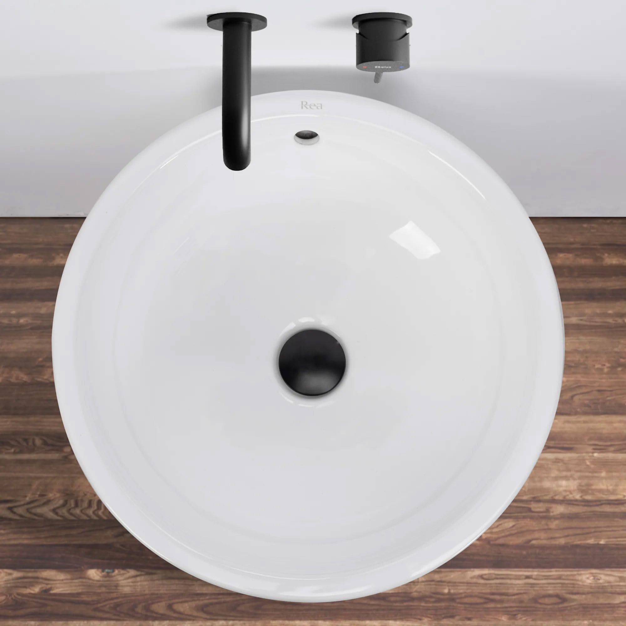 Rea ESTERA Lavabo Independiente Lavabo de baño 46 x 46 x 85 cm Cerámica (Blanco)