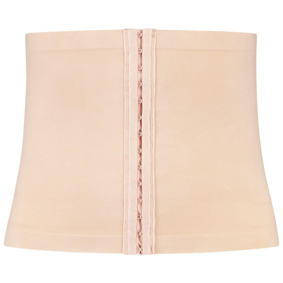 Bye Bra Women's Beige Soft Touch Waist Shaper For Seamless Tummy Control Corset Belt, Open Bust Design, Adjustable Straps, Firm Support, S–Xxl (, S)