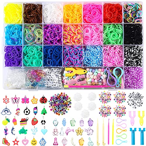 behave 6380 Loombänder Set XXL, Latex Free Soft Loom Bands Box with 22 Colours + Hooks and Many...