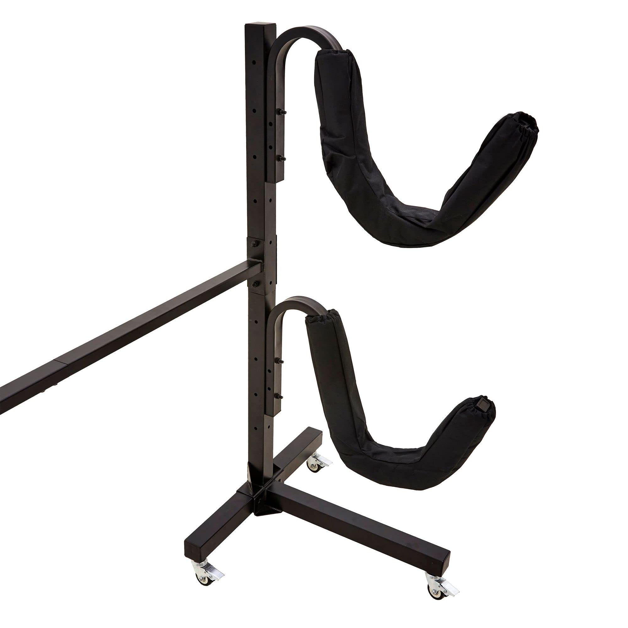 ELEVATE OUTDOOR Freestanding Storage Rack for Two Kayaks, SUPs, or Canoes, Indoor or Outdoor Use for Garage, Boat House, or Dock, Locking Casters, 175 lb. Capacity