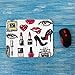 Produktbild Mugod Mouse Pad Grafik Lippen Eye Heels Parfüm Mascara Lippenstift und Nagellack Dekor Gaming Mouse Pad Rechteck Rutschfeste Gummi Mousepad für Computer-Laptops