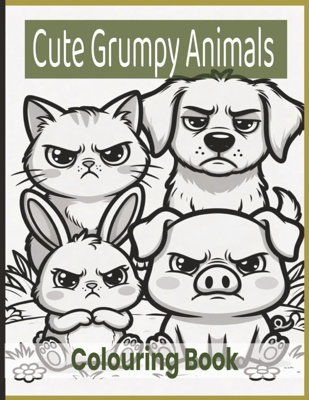 Grumpy Animals: Colouring Book