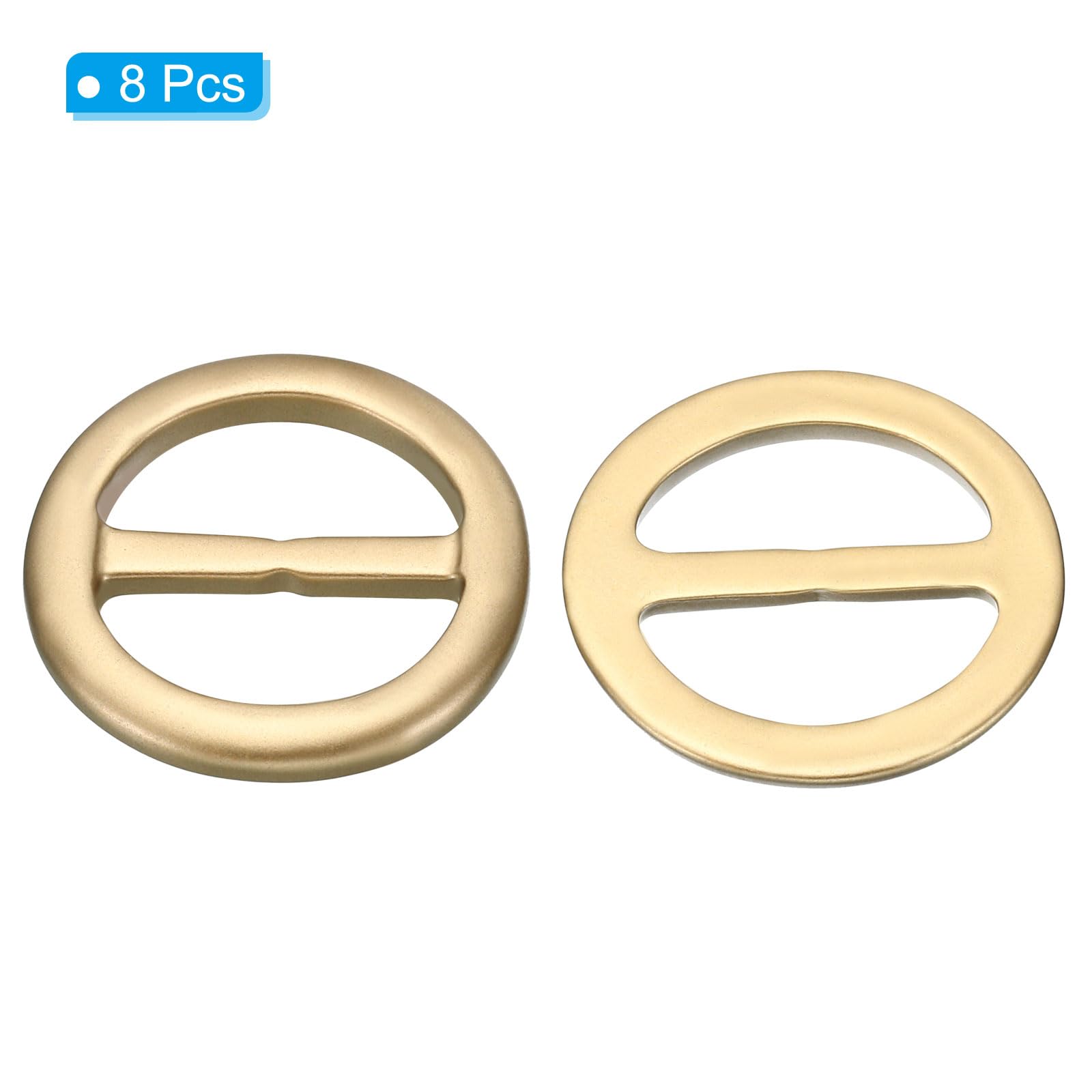 PATIKIL 1.4inch Resin Scarf Ring Clip, 8Pcs Circle Round Scarf Ring Buckles for Woman Silk Scarf Loose T-shirt, Decoration, Gold - Image 3