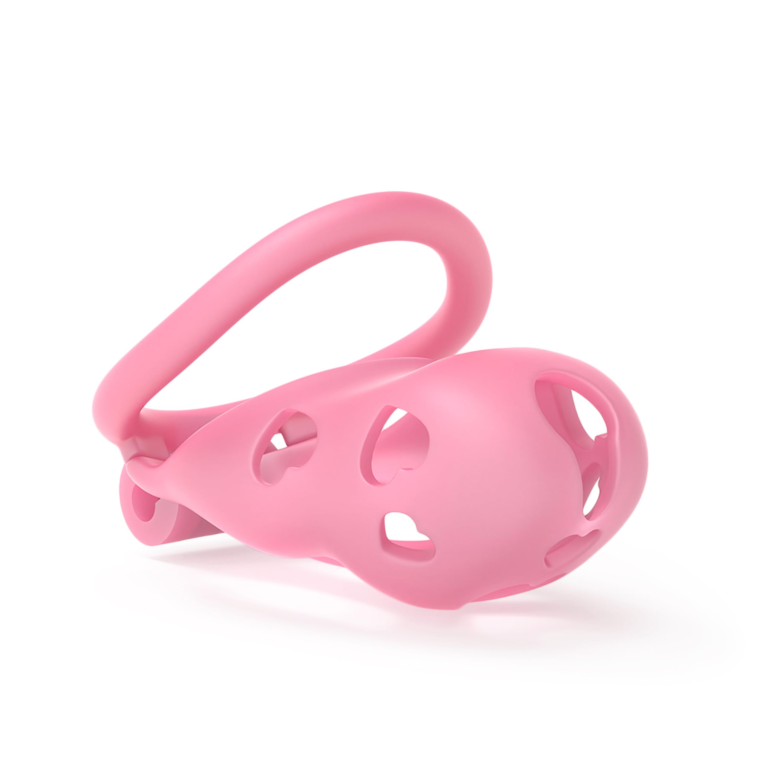 FYJENNICC Love 1.0 Chastity Cage - Lightweight Resin Male Chastity Device with Invisible Lock,Bondage Gear for Men Beginner-Friendly Design with 4 Adjustable Rings Adult Sex Toy (Pink, Small)