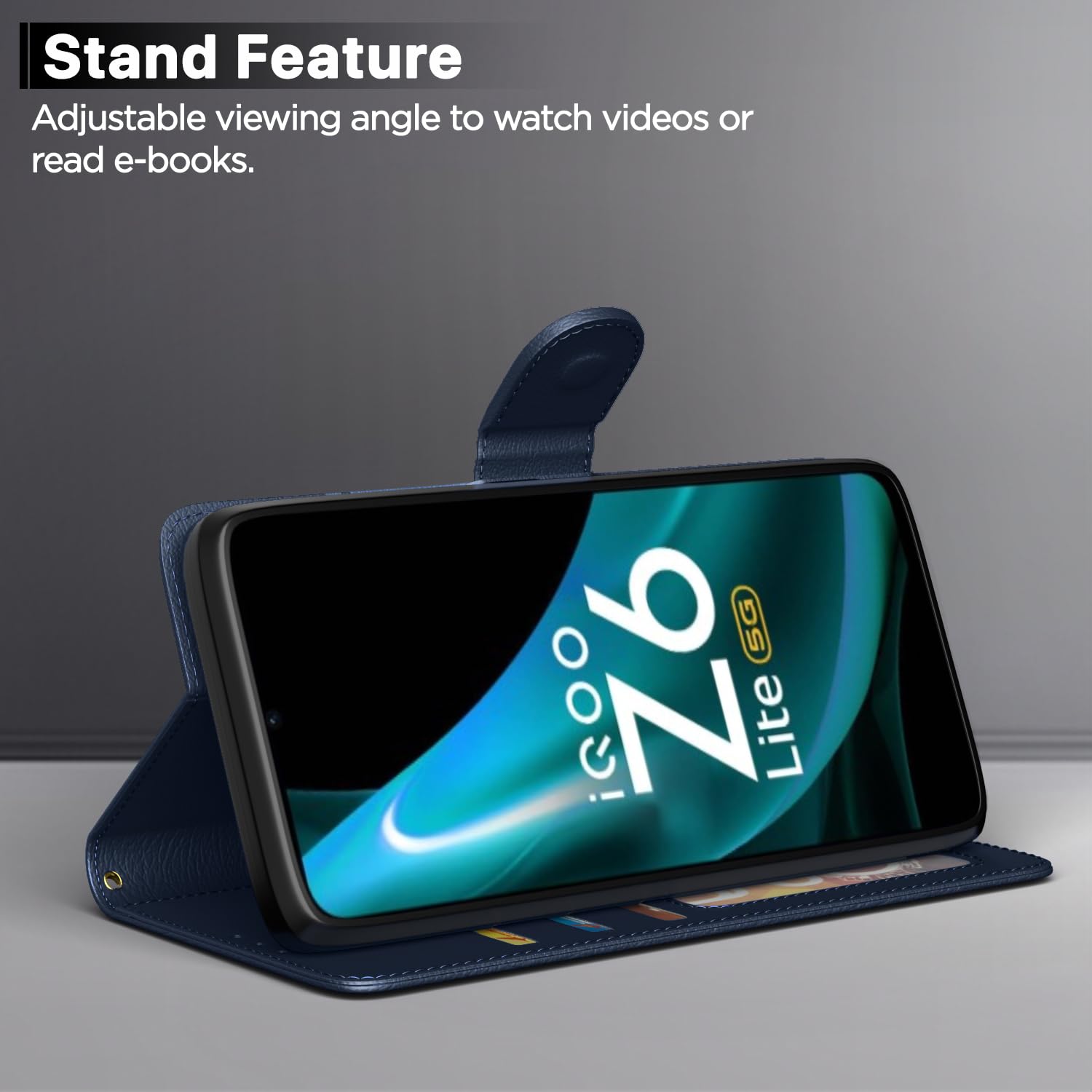 iQoo Z6 Lite 5G Case - Leather Flip Cover with Stand -3 iQoo Z6 Lite 5G Case - Leather Flip Cover with Stand -3