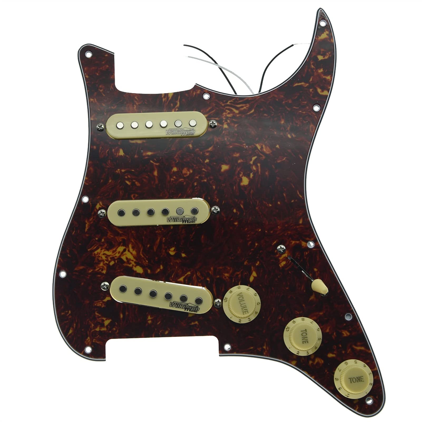 Loaded pickguard Loaded Electric Guitar Pickguard Prewired Pickguard With Pickups For Stratocaster Prewired Loaded Pickguard (Color : Vintage Tortoise)