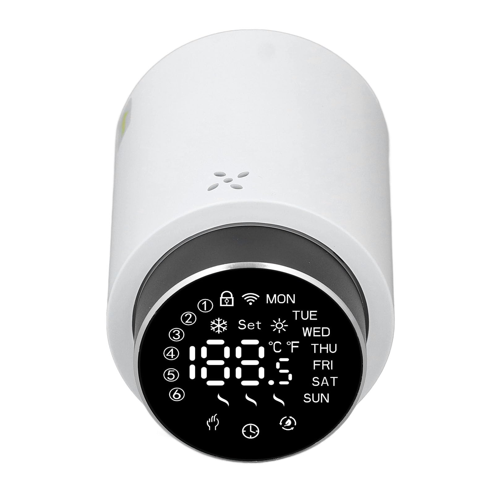 EMUKOEP Valvola Termostatica per Radiatore Valvola TRV Programmabile, Smart Home Risparmio Energetico con Blocco Bambini Termostato per Radiatore per Riscaldamento Rapido per e App Smart Life