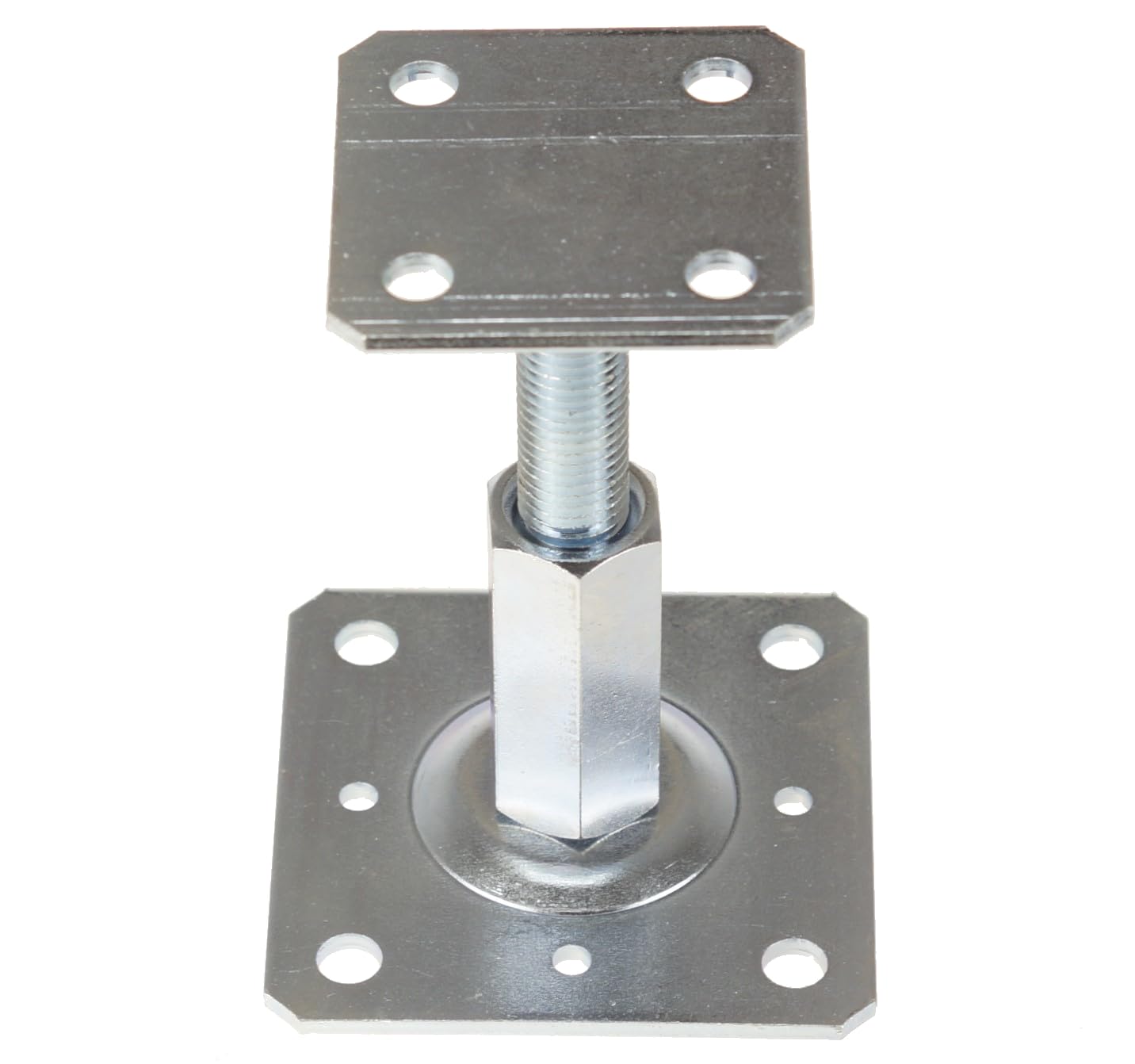 Supporti per pali 110x80 mm, altezza regolabile 90-160 mm - Supporti per pali - Piedini di appoggio - Supporti per travi - Piedino di appoggio - Supporto per pali - Metallo - 10 pezzi
