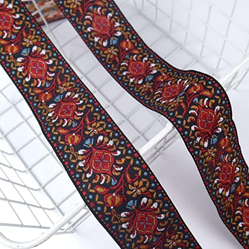 Amazon.com: IDONGCAI Boho Jacquard Ribbon 2.3 Inch Vintage Embroidered ...