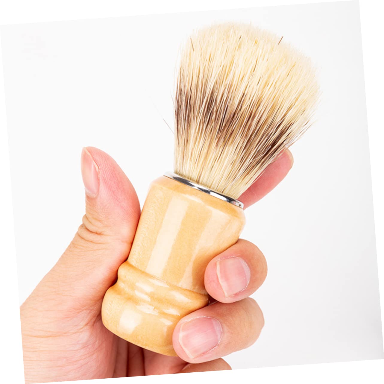 Healeved 10pezzi Pennelli Da Barba Con Manico Legno Pennello Per Rasoio Setola Naturale Per Uomini Per Di Festa Del Papà e Uso Quotidiano