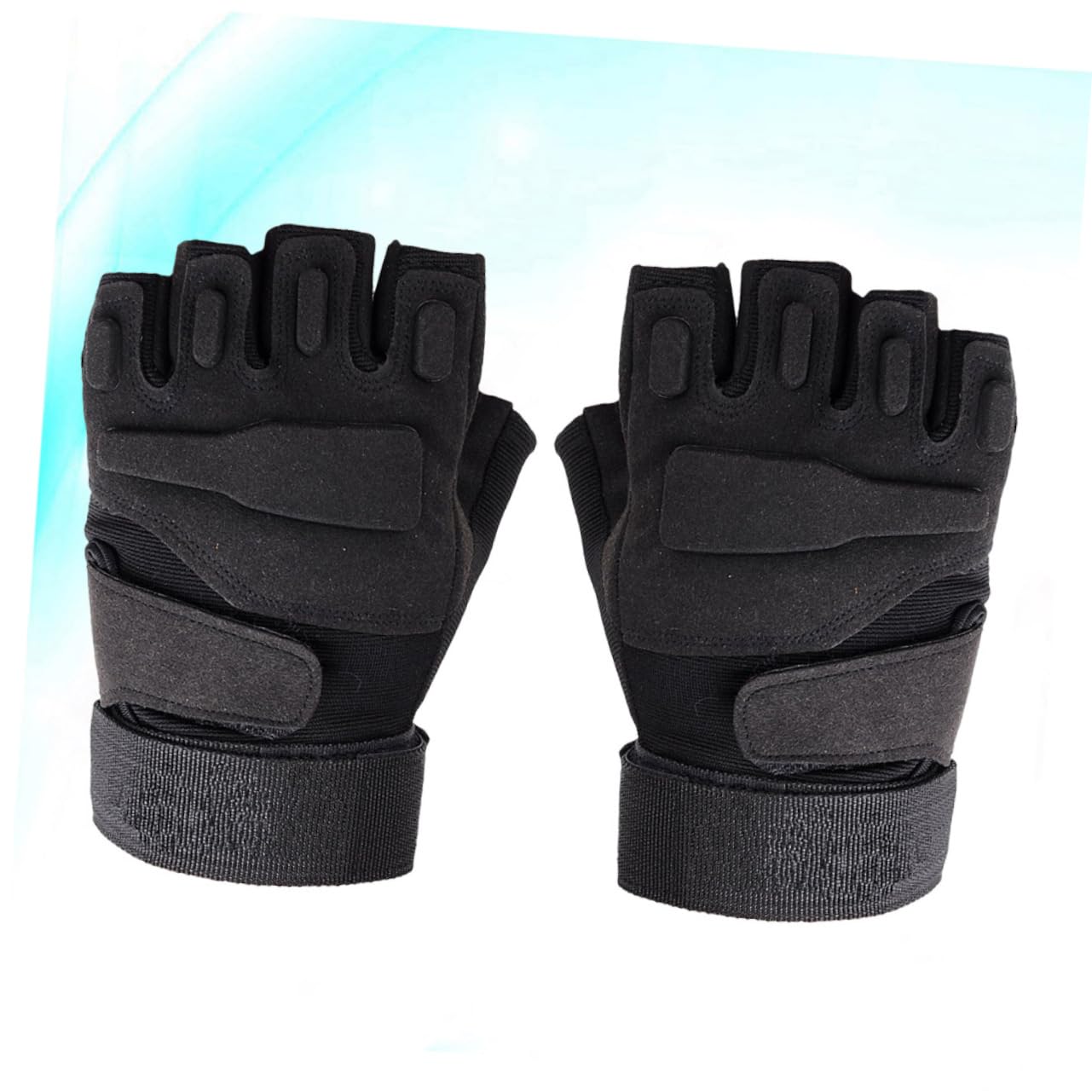 VANZACK 3stücke Half Finger Fahrradhandschuhe Atmungsaktiv Und Schockabsorbierend Für Outdoor-Sportarten Wie Radfahren Laufen Und Angeln XL Schwarz rutschfest Und Schweißabsorbierend