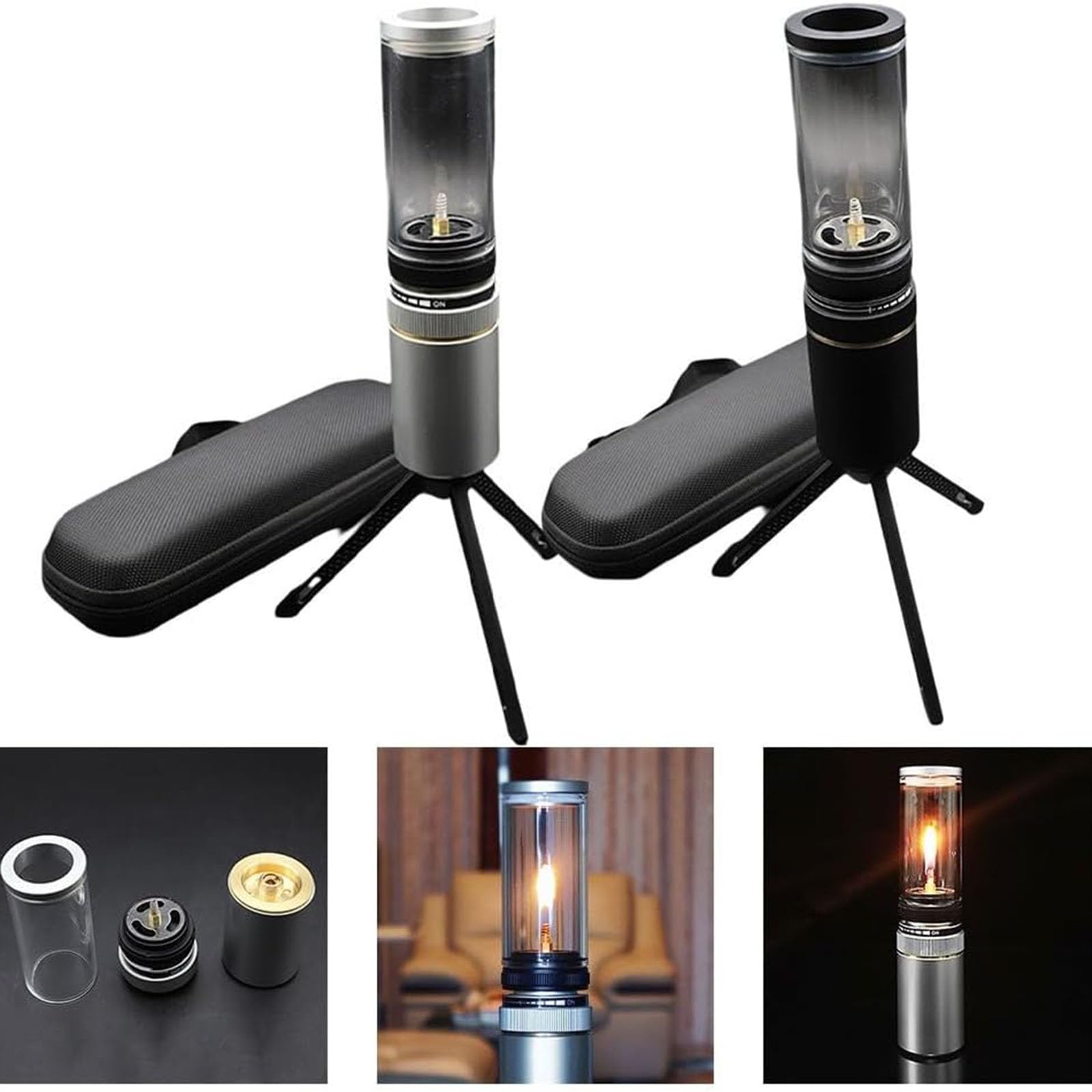 Camping Laterne - Tragbare Zeltlampe für den Außenbereich, aufblasbares Kerzenlicht, kompaktes Gaslicht für Atmosphäre