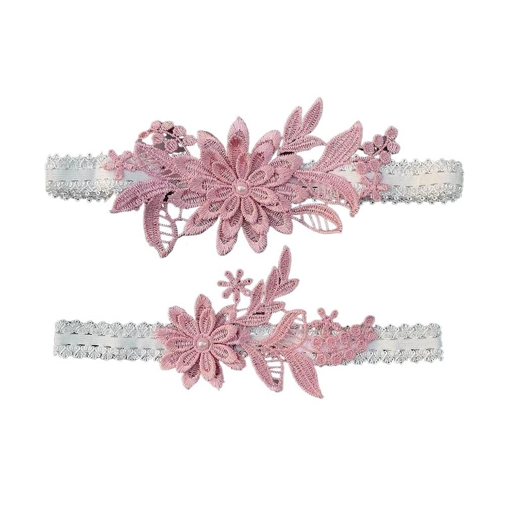 Brautstrumpfband, Hochzeit elastische Strumpfband Blume Perle Sexy Strumpfbänder Frauen Braut Oberschenkel Ring Braut Spitze Bein Ring Gürtel