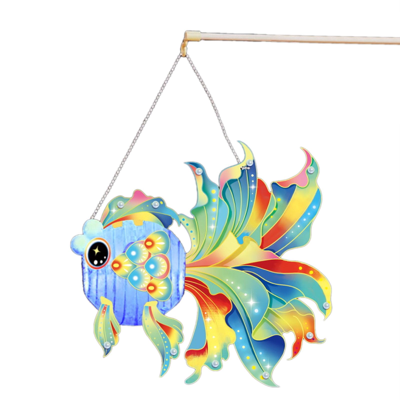 Jazuaiao Fish Lamps Easy Assembly Handheld Scaldfish Light Festival Themed Home Decoration for Festivities Easy Assembly Lamp