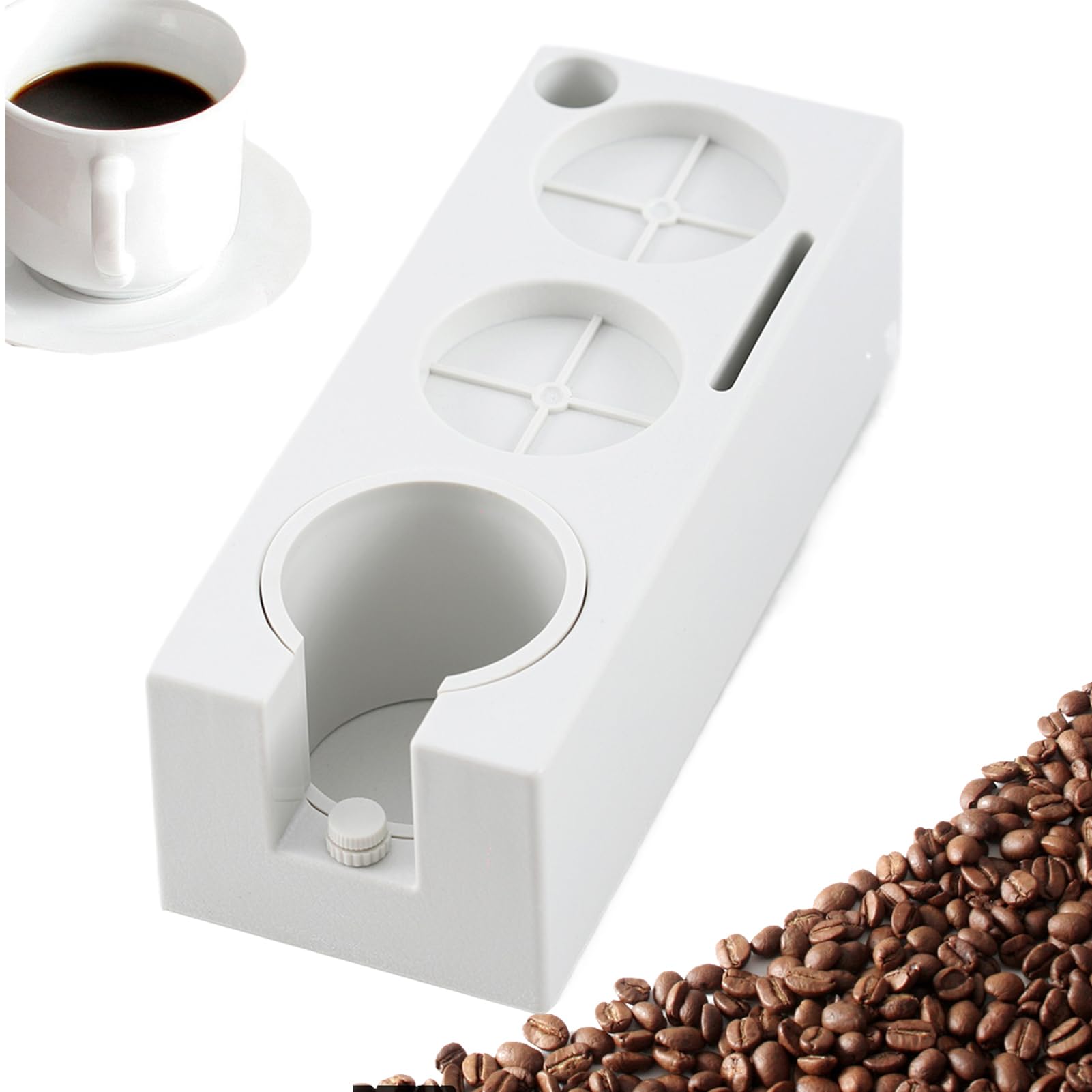Station de tassement de table et support de porte-filtre pour bar, boutique et cuisine