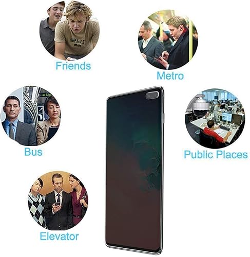 Miniatura 4 de Protector de pantalla de privacidad para Galaxy S10 Plus, soporte de autorreparación, desbloqueo de huellas dactilares, película flexible de