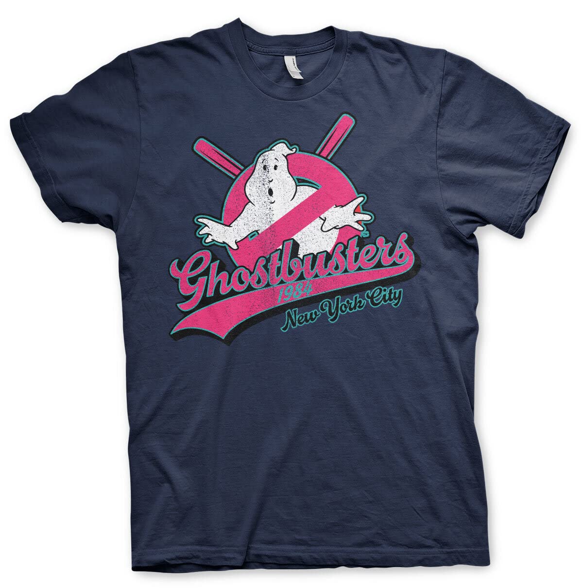 Ghostbusters Officially Licensed New York City Mens T-Shirt (Navy), XX-Large