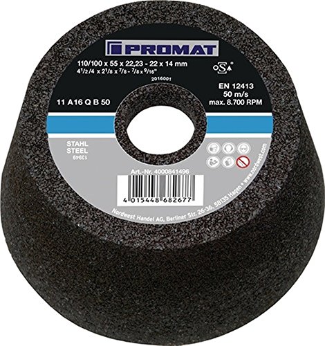 Preisvergleich Produktbild Promat Schleiftopf D. 110 / 100x55mm K. 16 für Stahl