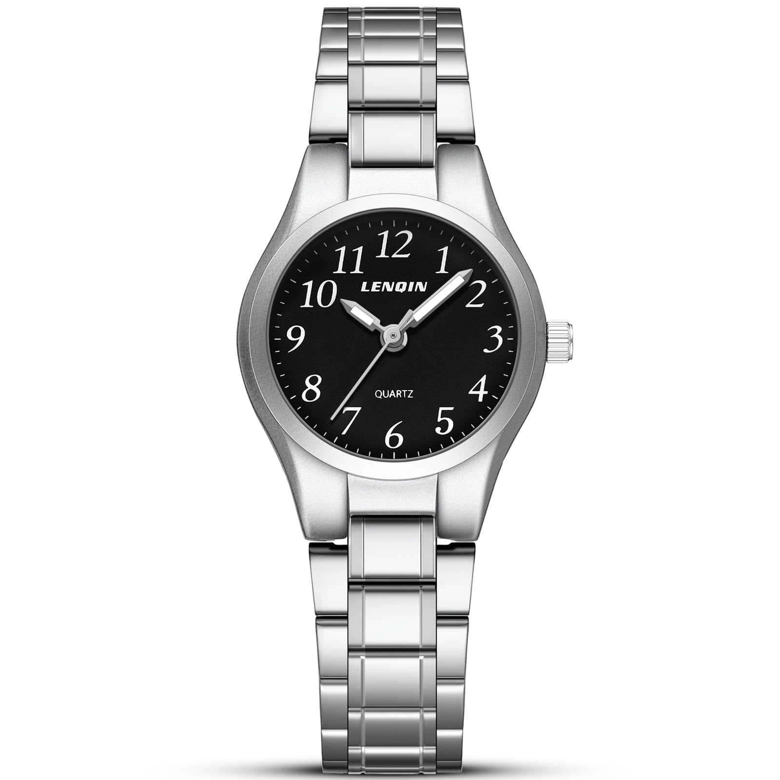 LN LENQIN Damenuhr Edelstahl Armbanduhr Damen wasserdichte Uhr Damen Klassisch Analog Quarz Damenuhren