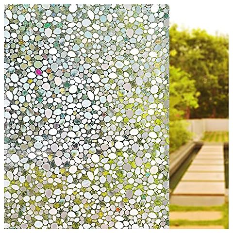 Amazon Brand - Umi 3D Fensterfolie Sichtschutz Folie Fenster Selbstklebend für Badezimmer Schlafzimmer Küche Cover