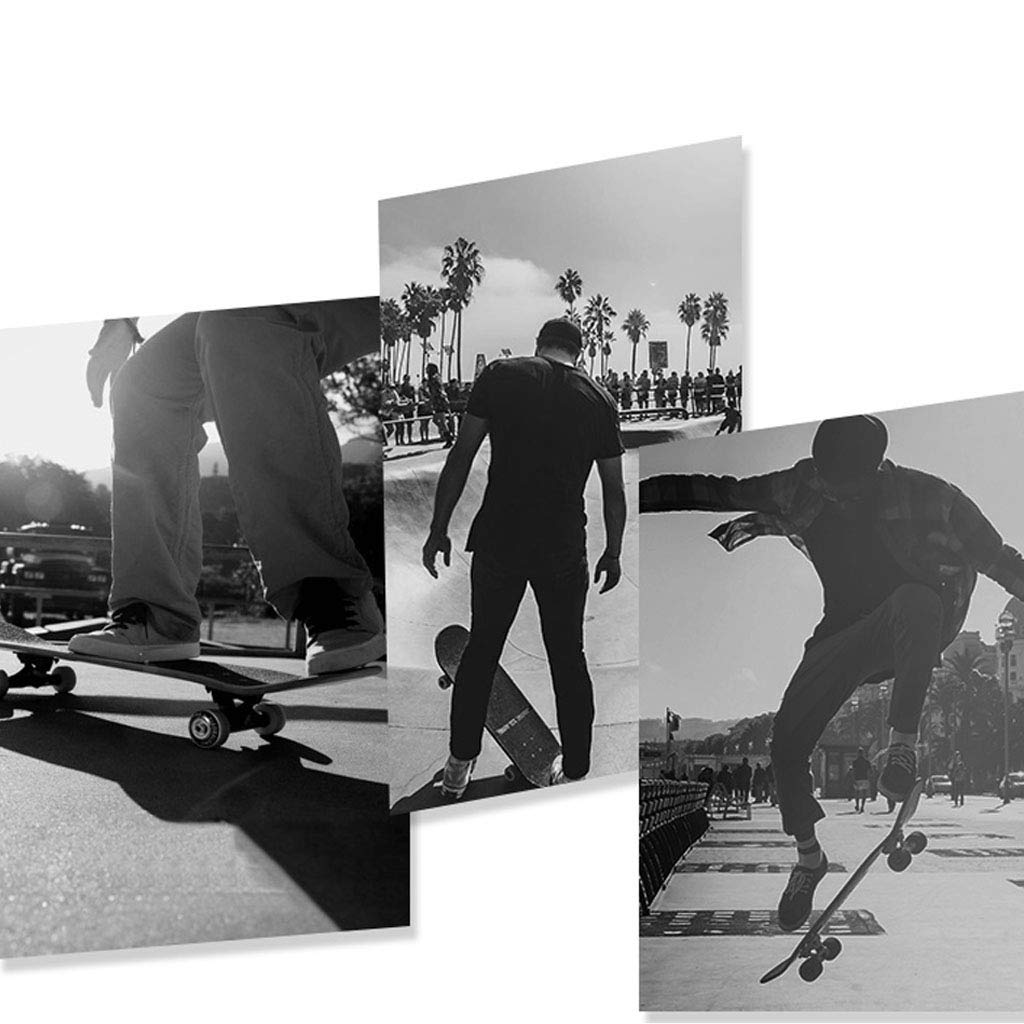 Skateboard Complet Planche à roulettes Planche à roulettes 9 couches Decks 31x8 pouces Pro Complete Skate Board Longboards en bois d'érable pour érable canadien Double Kick Concave Standard et Trick
