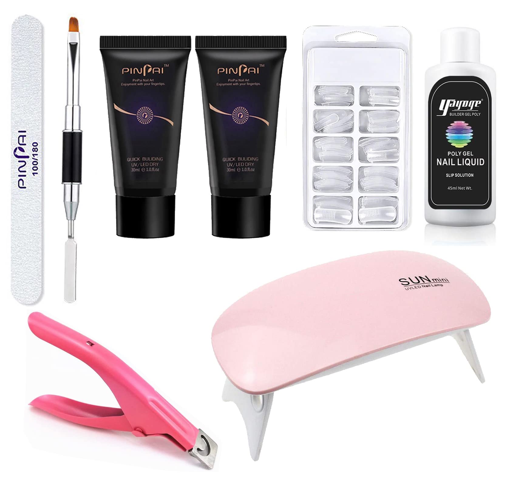 Extension Set Kit with UV Nail Lamp Acrylic Gel Poly Nail Gel Nail-image-1