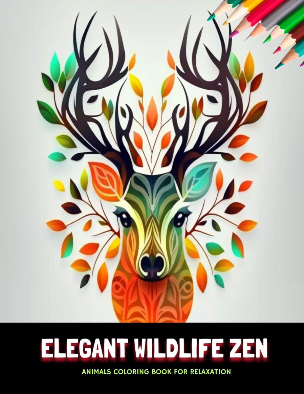 Elegant Wildlife Zen: Animals Coloring Book for Relaxation, 50 Pages, 8.5 x 11 inches