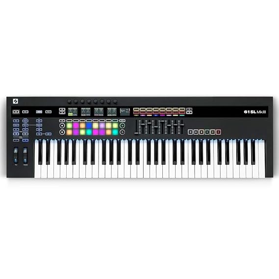 Novation AMS-SL61-MK3 MIDI and CV Equipped Keyboard Controller with 8 Track Sequencer